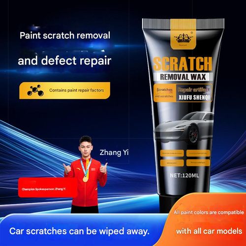 2025 Car Scratch Repair Wax Kit, Premium Scratch Repair Paste, includes wiping cloth and sponge, suitable for all car makes and colors.