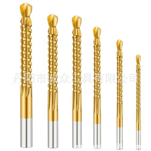 Serrated twist drill bits, stainless steel drill bits, woodworking grooving drill bits, straight shank twist drill bits, straight shank serrated drill bits