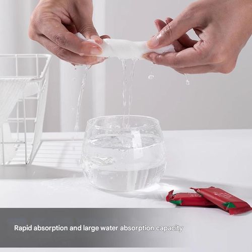 This upgraded pack of 40 extra-large, durable, and thick outdoor towels features convenient, individually packaged, compressed towels made of pure cotton.  They are clean, hygienic, and suitable for face and body cleansing, making them ideal for travel and camping.