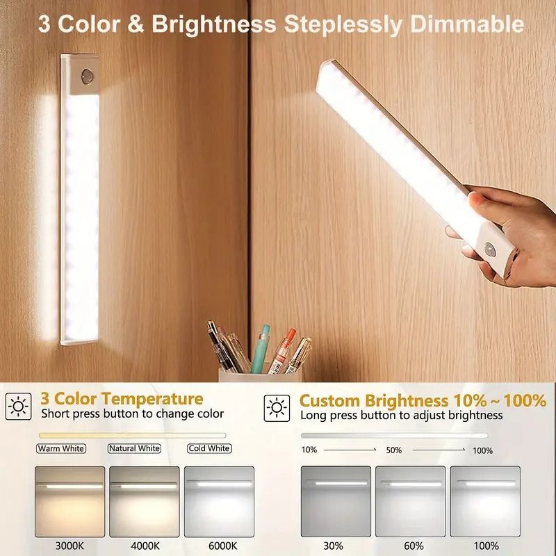 ⏳Limited Sale 50% OFF🔥Motion Sensor Cabinet Light With Voice Control🗣💡