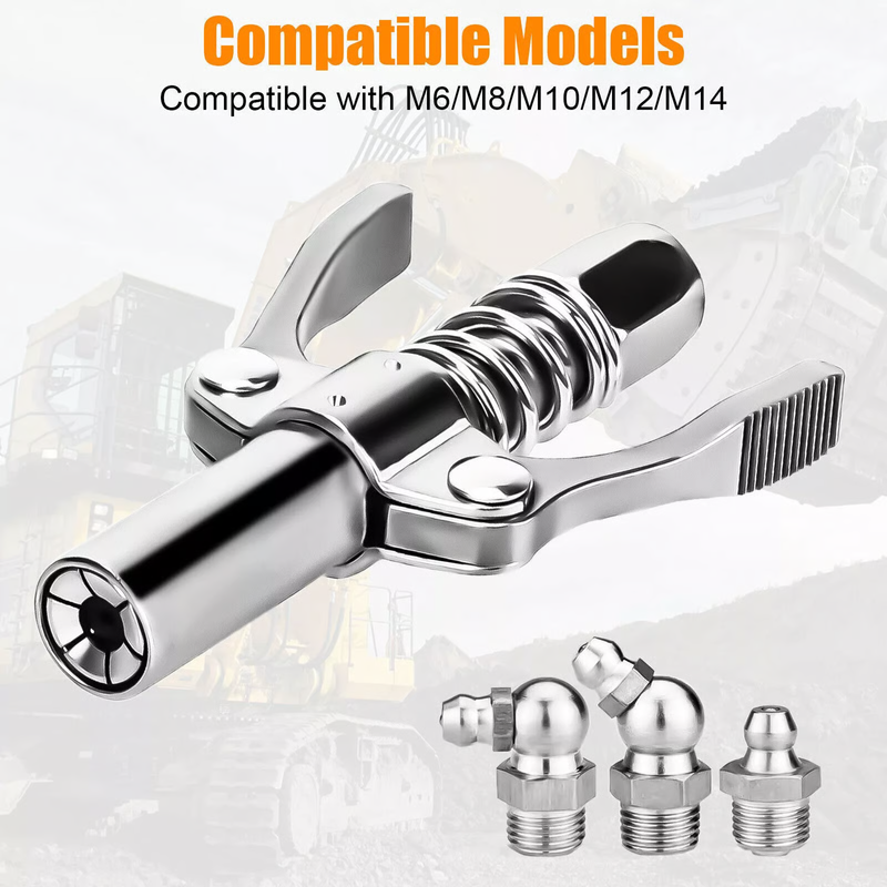 🛠️ Double Handle High Pressure Quick Release Grease Coupler 🔩