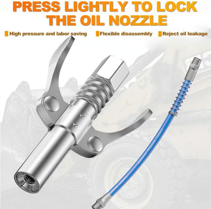 🛠️ Double Handle High Pressure Quick Release Grease Coupler 🔩