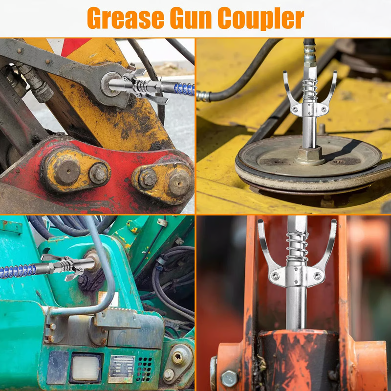 🛠️ Double Handle High Pressure Quick Release Grease Coupler 🔩
