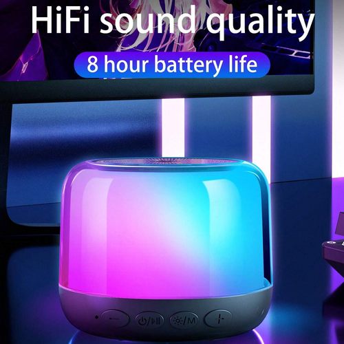 BTS02 RGB Bluetooth Speaker Portable Mini Speaker Glazed Luminous Speaker Outdoor Player