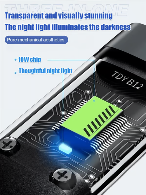 Buy one get one free Transparent Luminous Charging 3-in-1 Data Cable