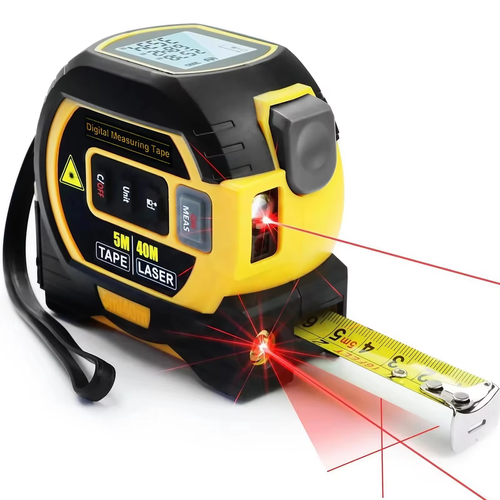 📐3 in 1 🏗️Tape Measure Laser Distance Meter 🏠