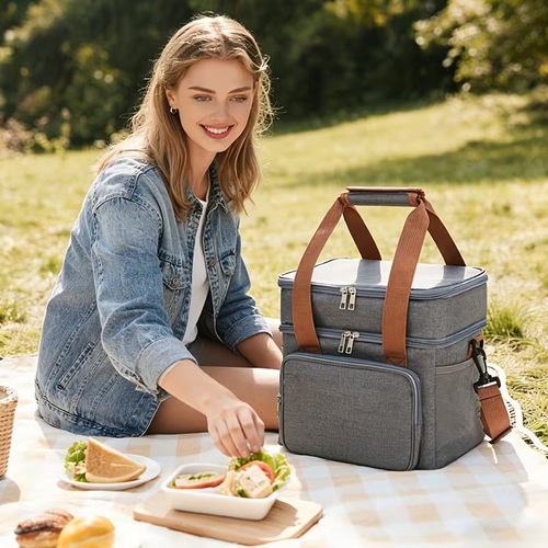Outdoor Refrigeration Backpacks, Insulation Bags, Lunch Boxes, Lunch Bags, Picnic Bags, Outdoor Ice Packs, Large Capacity Crossbody And Handheld Lunch Bags
