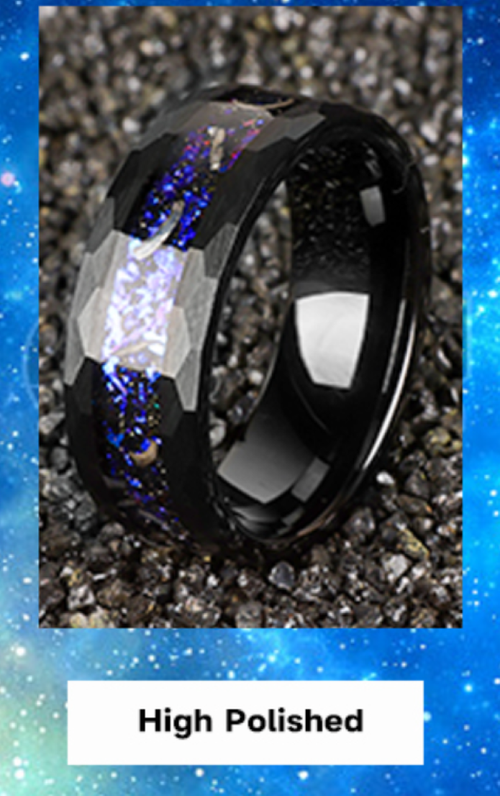Tungsten Rings for Men Womens 8mm Black