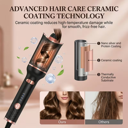 Self-Rotating Curling Iron
