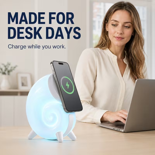 3-in-1 Snail Shell Magnetic Wireless Charger