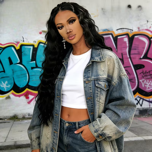 Women's 26-inch Natural-Looking Deep Wave Wig Suitable for Skin Tones - Adjustable Breathable with High-Density Heat-Resistant Synthetic Fiber Hair, Voluminous Wig for Daily Use & Special Occasions