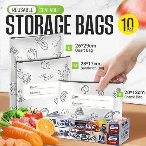 🥦Reusable Aluminum Foil Sealable Storage Bags sales