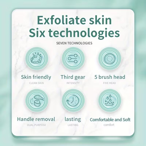 5-in-1 Electric Body, Back and Face Shower Brush