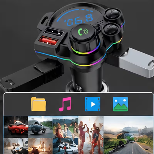 Car MP3 FMtransmitter player with Bluetooth V5.3
