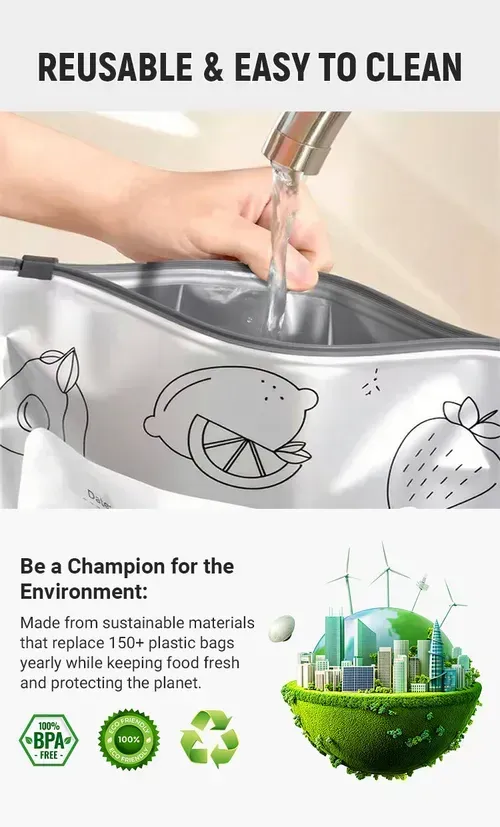 🥦Reusable Aluminum Foil Sealable Storage Bags sales