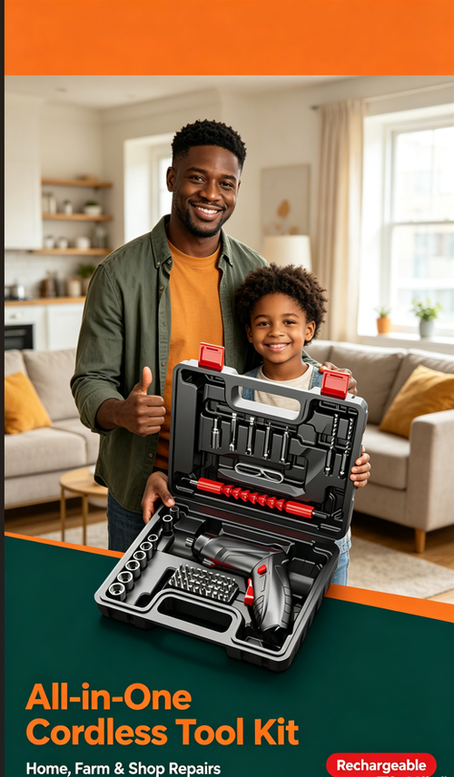 🔋 Cordless Screwdriver Complete Tool Set