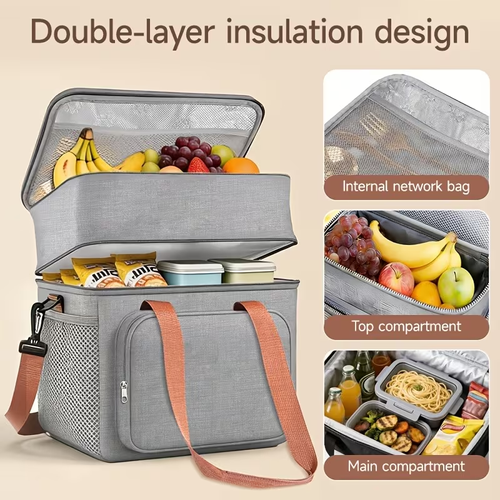 Outdoor Refrigeration Backpacks, Insulation Bags, Lunch Boxes, Lunch Bags, Picnic Bags, Outdoor Ice Packs, Large Capacity Crossbody And Handheld Lunch Bags