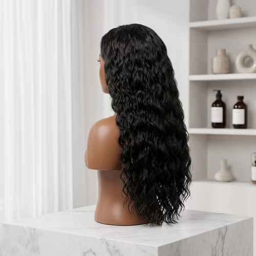 Women's 26-inch Natural-Looking Deep Wave Wig Suitable for Skin Tones - Adjustable Breathable with High-Density Heat-Resistant Synthetic Fiber Hair, Voluminous Wig for Daily Use & Special Occasions