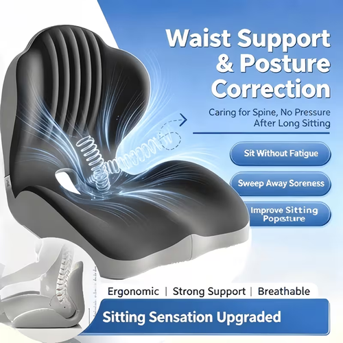 🛋️ 360° Contour Seat Cushion – Comfort For Driving, Work & Home