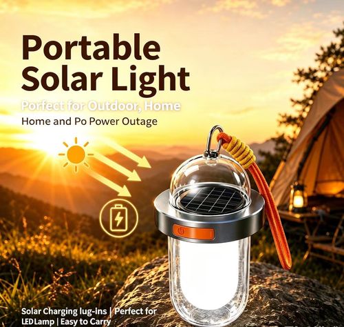 Outdoor Solar Camping Light, Multi‑Functional Ambient Light, High‑Brightness Lighting, Portable Compact Night Light