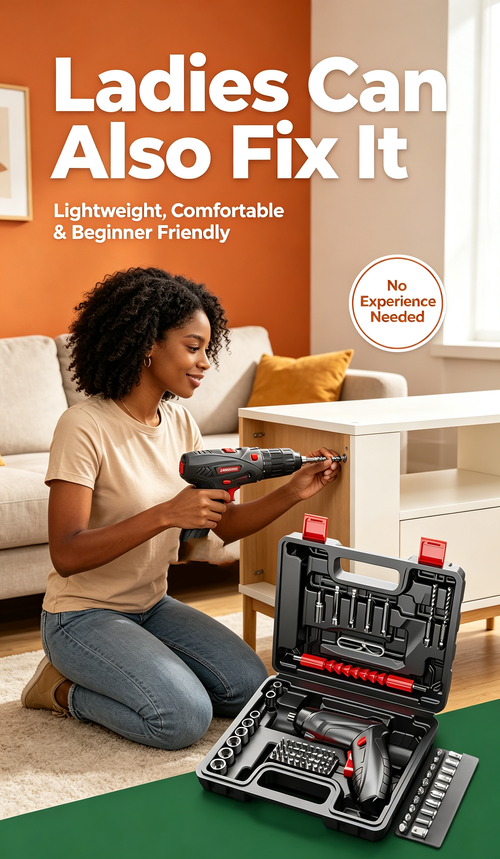🔋 Cordless Screwdriver Complete Tool Set