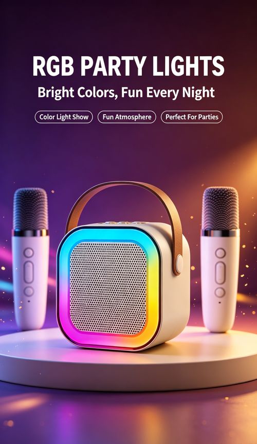🎶 Sing Anywhere With This Karaoke Speaker RGB Lights + Loud Clear Sound