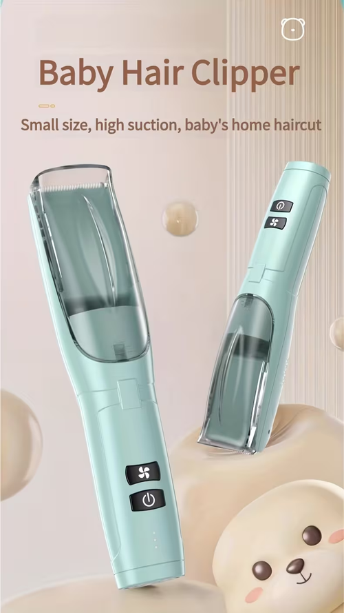 Baby Hair Clippers, Electric Shavers, Youth Hair Trimmers, Quiet Home Hair Clippers with Automatic Suction, Ceramic Blades, Portable USB Rechargeable, Easy Styling And Smooth Cutting,