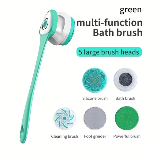 5-in-1 Electric Body, Back and Face Shower Brush