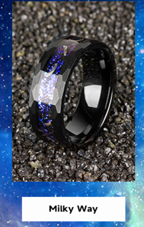 Tungsten Rings for Men Womens 8mm Black