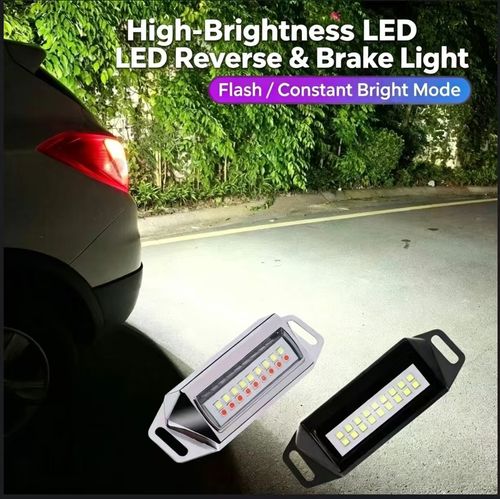 Universal Super‑Bright LED Auxiliary Reverse Light, Flash Brake Warning Lamp for Car Modification