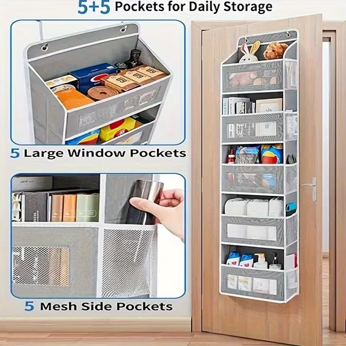 2pcss Hanging Storage Bag, a Four-Layer Large-Capacity Storage Box Artifact, Used for Diaper And Wet Wipe Sorting Racks, No-Punch Hanging Wardrobe Storage Bag, Anti-Tilt Structure, Stable And Safe, Easy to Store Products