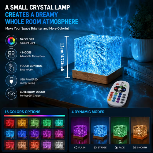 16-color Water Ripple Ambient Night Light