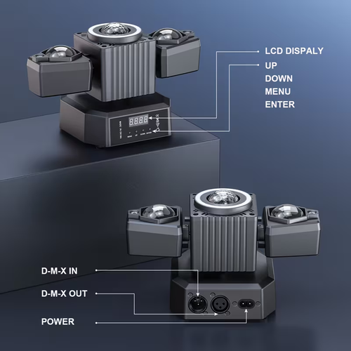 Stage Effect Light with RGBW 4-In-1 Lighting Effect And Starry Effect Controlled by DMX512, AUTO, Sound-Activated And Master-Slave in DJ Party Concert Church Wedding Theater
