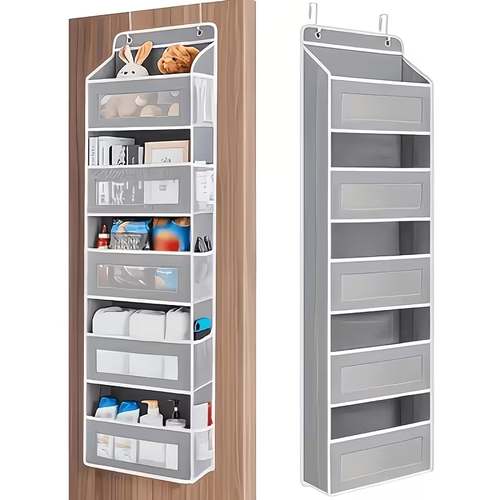 2pcss Hanging Storage Bag, a Four-Layer Large-Capacity Storage Box Artifact, Used for Diaper And Wet Wipe Sorting Racks, No-Punch Hanging Wardrobe Storage Bag, Anti-Tilt Structure, Stable And Safe, Easy to Store Products