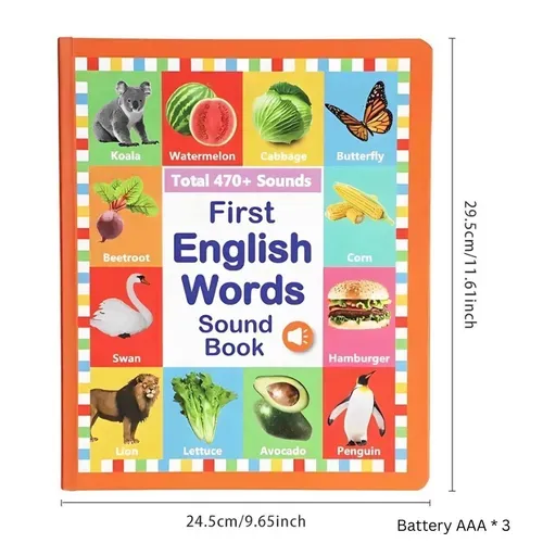 📕English Sound Book Interactive Talking Book Early Learning Educational Toy For Kids Baby Vocabulary Learning 0 To 8 Years 248 sales