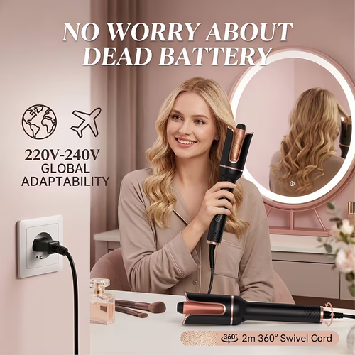 Self-Rotating Curling Iron