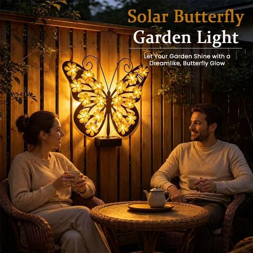 Beautiful solar‑powered butterfly wall lights for your home, yard and compound. No electricity needed, easy to install, creates nice night‑time ambiance. Perfect for home decoration.