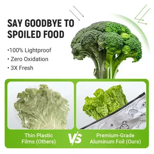 🥦Reusable Aluminum Foil Sealable Storage Bags sales
