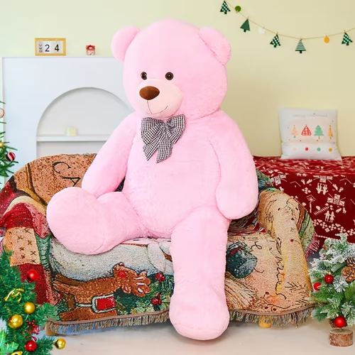 Morismos 59.06inch Enormous Pink Teddy Bear Plush - Oversized Stuffed Animal with Luxuriously Soft Fur And Sweet Face - Perfect for Hugging, Display, And Gift-Giving - Ideal Christmas Surprise for Kids And Bear Lovers