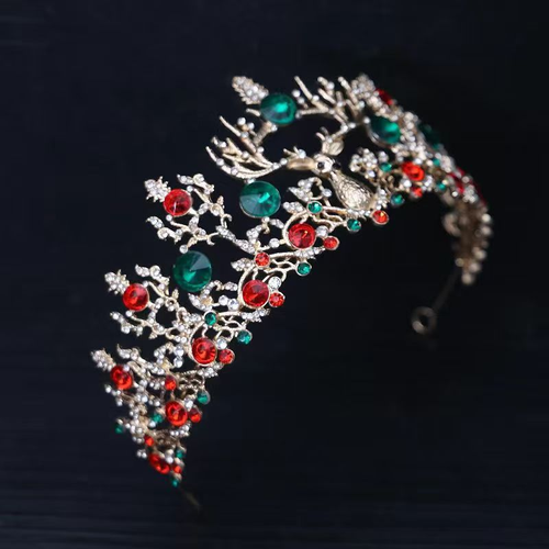 Colorful Diamond Deer Crown Headpiece for Women, Perfect for Christmas Parties And Cosplay