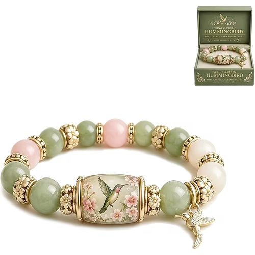 🪶 Hummingbird Round Bead Bracelet 🪶