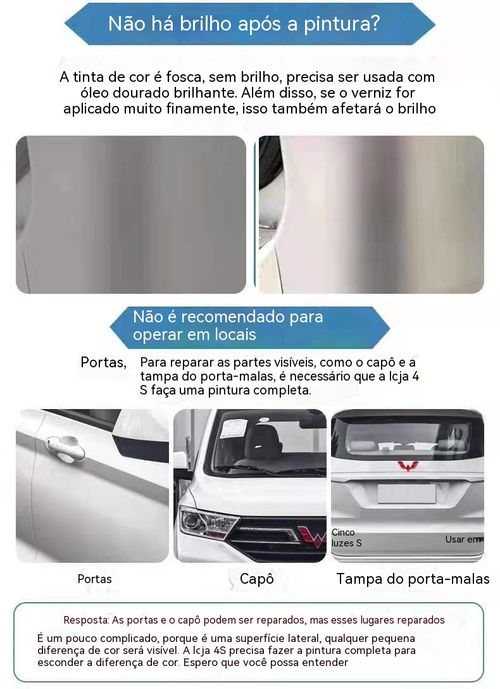 Preto Pérola Toyota, Spray Reparador de Arranhões Automotivo, economize custos na concessionária.