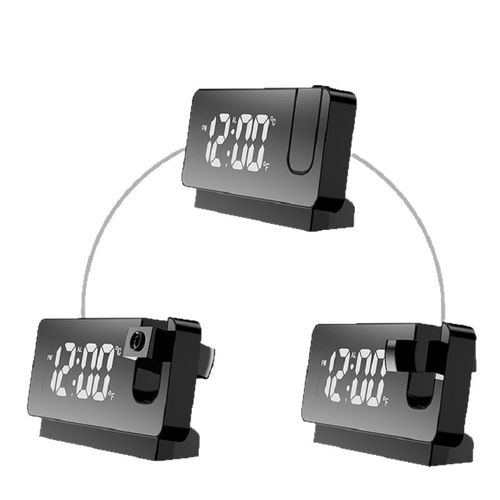 Relógio eletrónico inteligente com projeção, luz noturna e silencioso, ideal para cabeceira e secretária, o seu auxiliar perfeito para acordar.