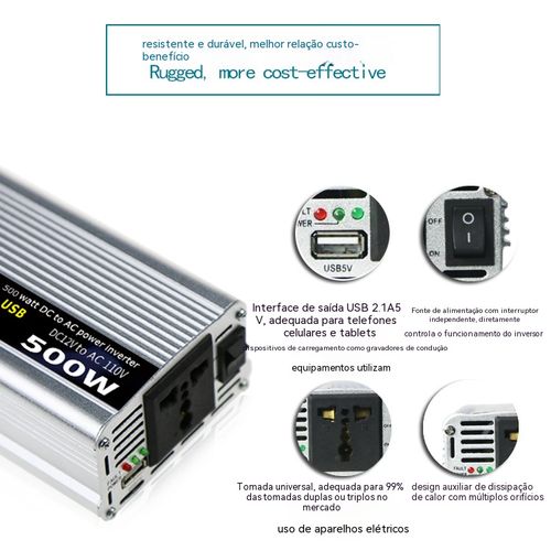 Inversor 1000W Casa e Veículo