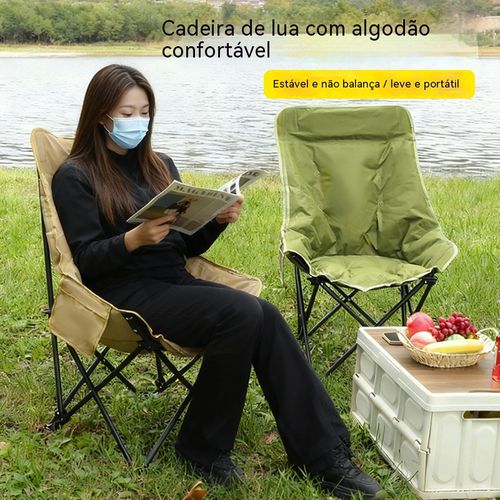 Cadeira Dobrável para Exterior, Encosto Alto Reclinável, Perfeita para Praia e Viagens em Angola