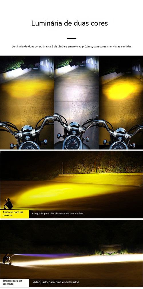 Acabe com os faróis fracos! Farol LED super brilhante para motocicleta disponível em estoque.
