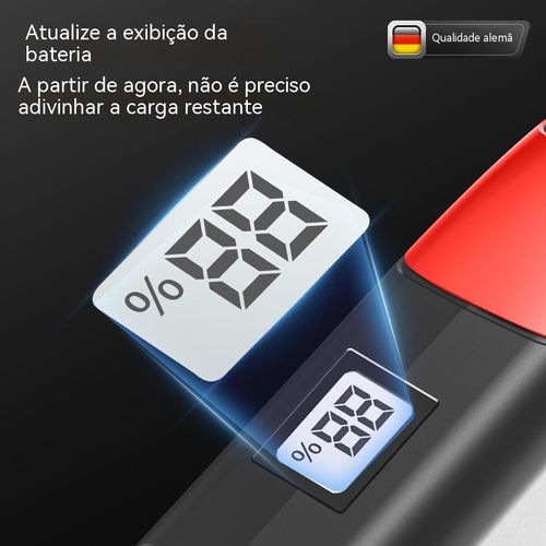 Aparador de grama sem fio com bateria de lítio, serve para cortar relva e aparar galhos.