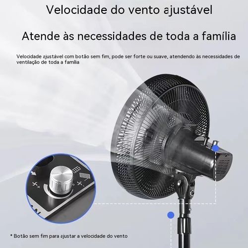 Sem energia? Não passe calor! Ventoinha solar de pé, dura o dia todo.