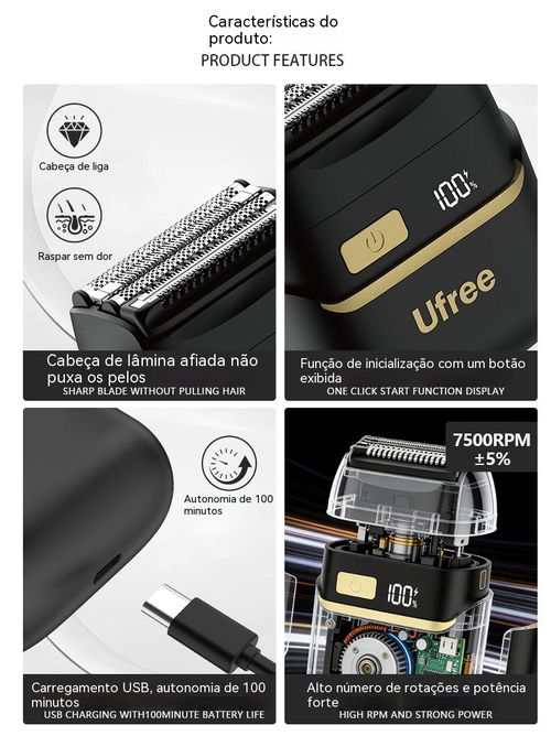 Barbeiro portátil, item essencial para barbear masculino!
