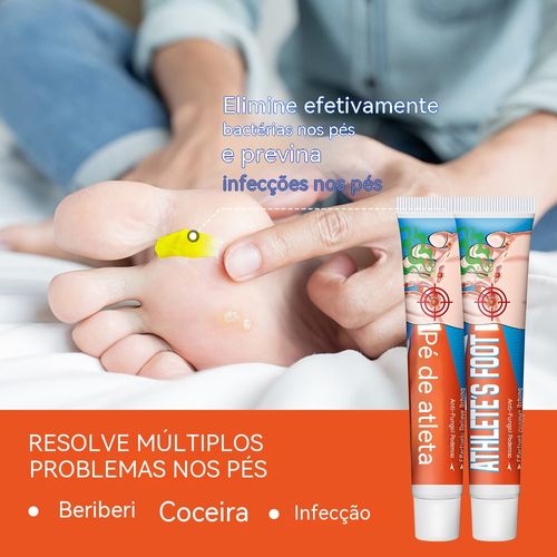 Creme antifúngico, alivia coceira, descamação e pés ressecados！